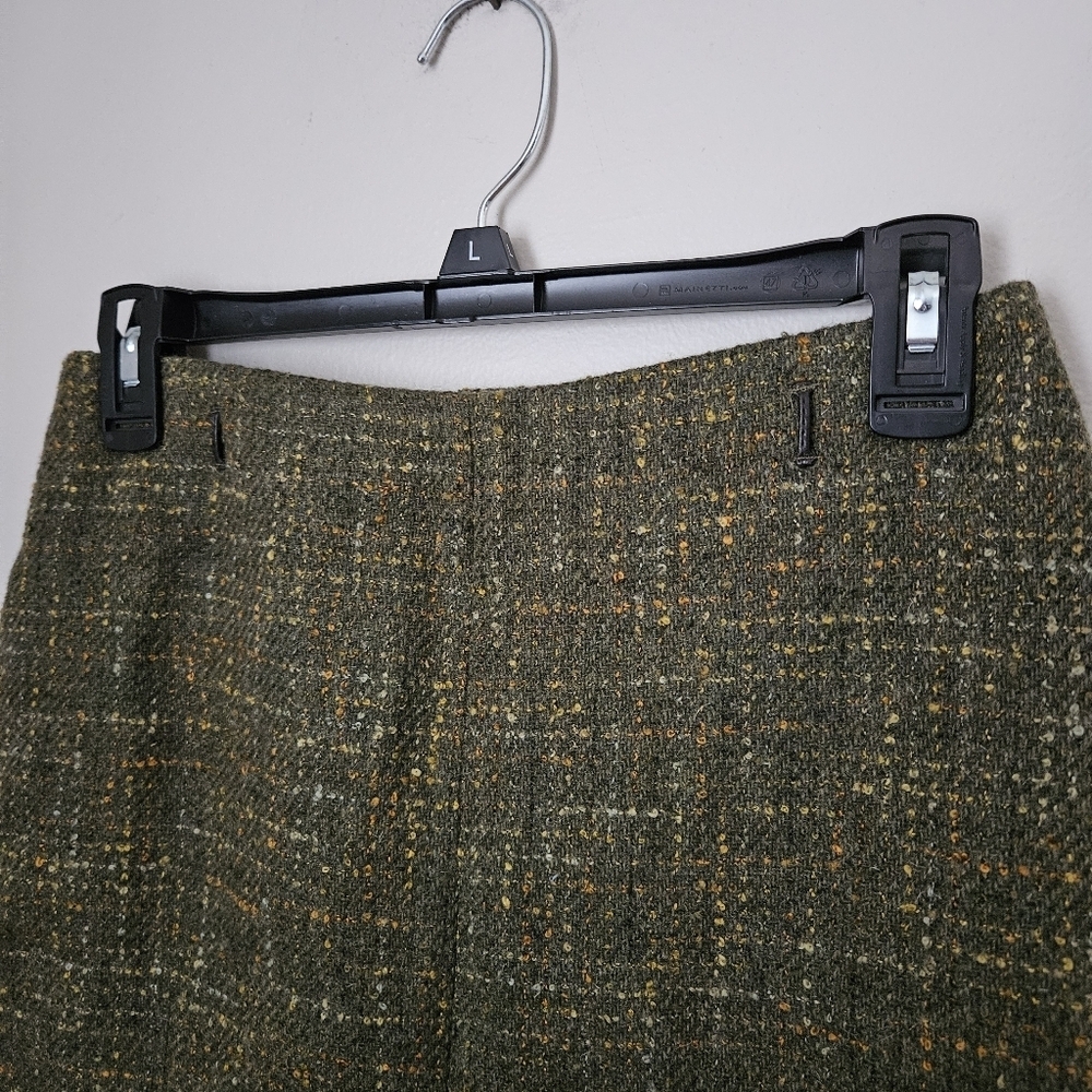 Loft Skirt Wool Green Business Casual Neutral - Picture 3 of 9